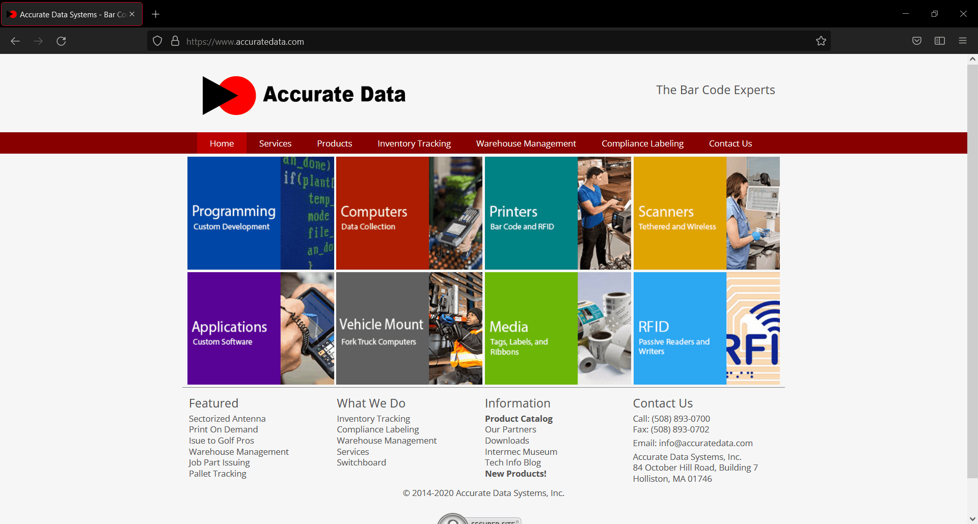 Accurate Data Systems website